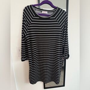 Black and White Striped Dress